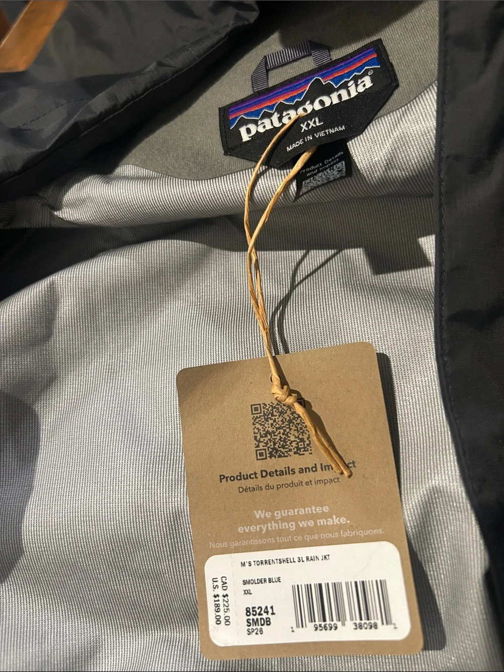 Patagonia Men's Hooded Rain Jacket - Black